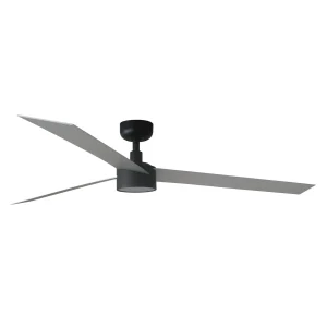 ventilador-techo-faro-cruiser-xl-led-motor-dc-3-aspas-aluminio-34287-1tw Ventilador de techo Faro Cruiser XL Negro Aluminio Luz LED 160 cm