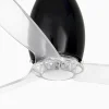 ventilador-techo-faro-eterfan-m-sin-luz-motor-dc-negro-brillo-32002 Ventilador Faro Eterfan M Negro brillo Transparente Sin Luz 128 cm