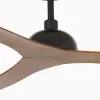 Ventilador de techo Faro Gotland M Negro Nogal Sin Luz 132 cm