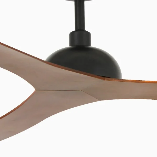 Ventilador de techo Faro Gotland M Negro Nogal Sin Luz 132 cm