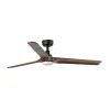 Ventilador de techo Faro Heywood L Negro Nogal Luz LED 132 cm