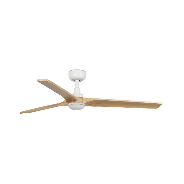 Ventilador de techo Faro Heywood L Blanco Pino Luz LED 132 cm