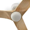 Ventilador de techo Faro Heywood L Blanco Pino Luz LED 132 cm