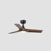 Ventilador de techo Faro Heywood S Negro Nogal Luz LED 90 cm