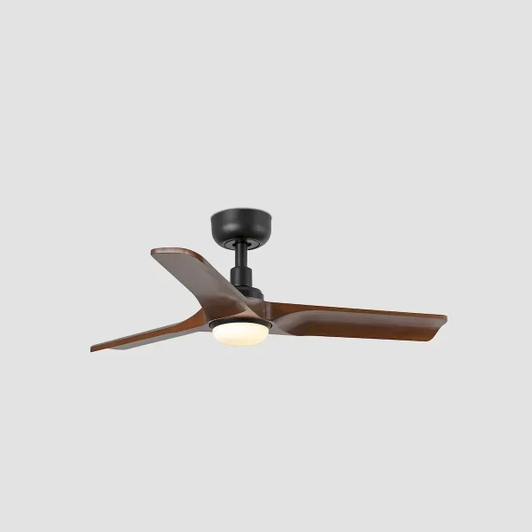 Ventilador de techo Faro Heywood S Negro Nogal Luz LED 90 cm