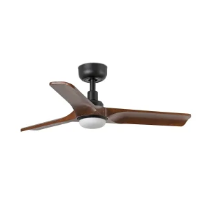 ventilador-techo-faro-heywood-s-led-motor-dc-3-aspas-madera-nogal-33806-1tw Ventilador de techo Faro Heywood S Negro Nogal Luz LED 90 cm