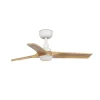 Ventilador de techo Faro Heywood S Blanco Pino Luz LED 90 cm