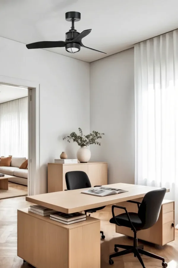Ventilador de techo Faro Just Fan S Negro Luz LED 81 cm