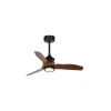 Ventilador de techo Faro Just Fan S Negro Nogal Luz LED 81 cm