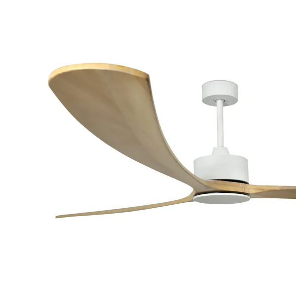ventilador-techo-faro-kauai-xxl-sin-luz-motor-dc-mando-madera-blanco-pino-34201a Ventilador de techo Faro Kauai XXL Blanco Pino Sin Luz 233 cm