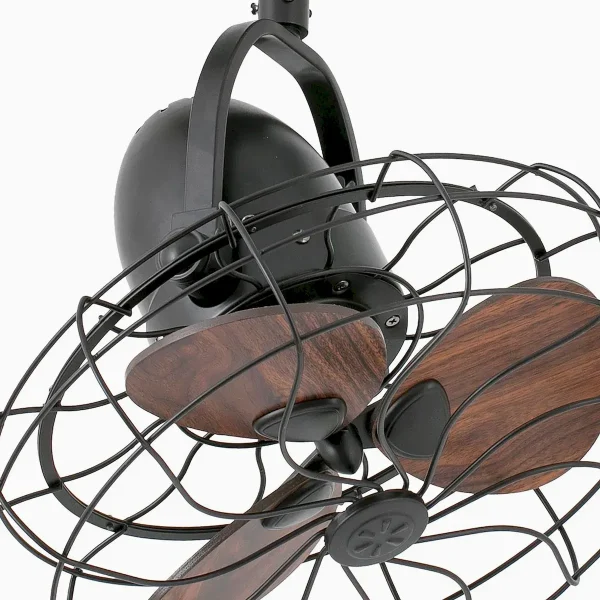 ventilador-techo-faro-keiki-m-sin-luz-33715 Ventilador de techo Faro Keiki M Negro Nogal Sin Luz 43 cm
