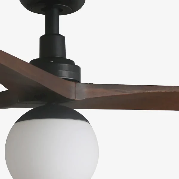 Ventilador de techo Faro Klim L Negro Nogal Con Luz 150 cm