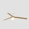 Ventilador de techo Faro Klim L Blanco Pino Con Luz 150 cm