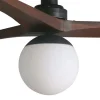 Ventilador de techo Faro Klim L Negro Nogal Con Luz 150 cm