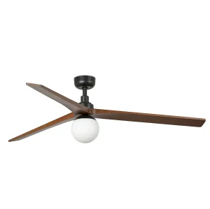 Ventilador de techo Faro Klim L Negro Nogal Con Luz 150 cm