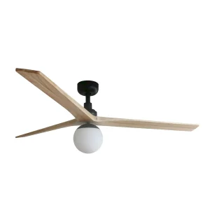 ventilador-techo-faro-klim-l-luz-motor-dc-3-aspas-madera-pino-342821b Ventilador de techo Faro Klim L Negro Pino Con Luz 150 cm