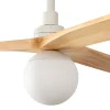Ventilador de techo Faro Klim L Blanco Pino Con Luz 150 cm