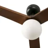 Ventilador de techo Faro Klim L Negro Nogal Con Luz 150 cm