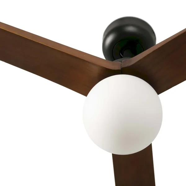 Ventilador de techo Faro Klim L Negro Nogal Con Luz 150 cm