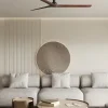 Ventilador de techo Faro Klim L Negro Nogal Sin Luz 150 cm