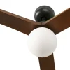 Ventilador de techo Faro Klim M Negro Nogal Con Luz 125 cm