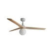 Ventilador de techo Klim M Faro Barcelona blanco madera con luz