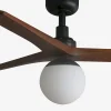 Ventilador de techo Faro Klim M Negro Nogal Con Luz 125 cm