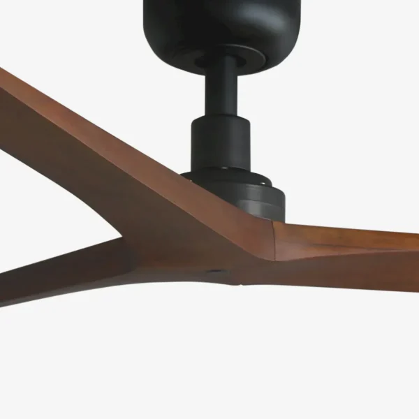 Ventilador de techo Faro Klim M Negro Nogal Sin Luz 125 cm