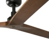 Ventilador de techo Faro Klim M Negro Nogal Sin Luz 125 cm