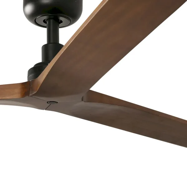 Ventilador de techo Faro Klim M Negro Nogal Sin Luz 125 cm
