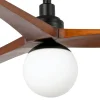 Ventilador de techo Faro Klim S Negro Nogal Con Luz 92,5 cm