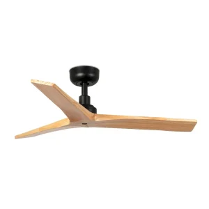 ventilador-techo-faro-klim-s-sin-luz-motor-dc-3-aspas-madera-pino-34284 Ventilador de techo Faro Klim S Negro Pino Sin Luz 92,5 cm