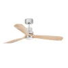 Ventilador de techo Faro Lantau L Niquel satinado Pino Luz LED 132 cm