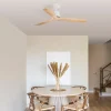 Ventilador de techo Faro Lantau L Blanco Pino Sin Luz 132 cm
