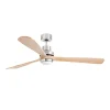 Ventilador Faro Lantau XL Niquel satinado Pino Luz LED 168 cm