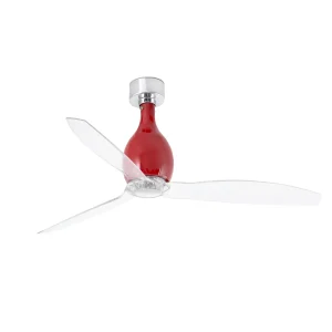Ventilador Faro Mini Eterfan M Rojo Transparente Sin Luz 128 cm