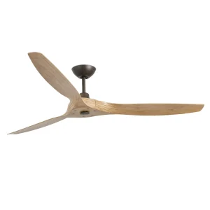 Ventilador de techo Faro Morea L Marron oscuro Arce Sin Luz 152 cm