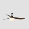 Ventilador de techo Faro Outwood L Marron Nogal Con Luz 150 cm