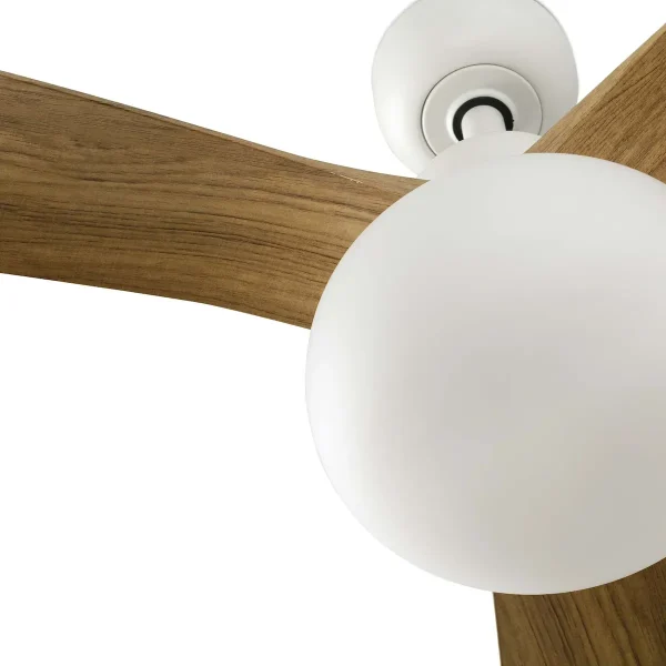 Ventilador de techo Faro Outwood L Blanco Roble Con Luz 150 cm