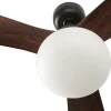 Ventilador de techo Faro Outwood L Marron Nogal Con Luz 150 cm