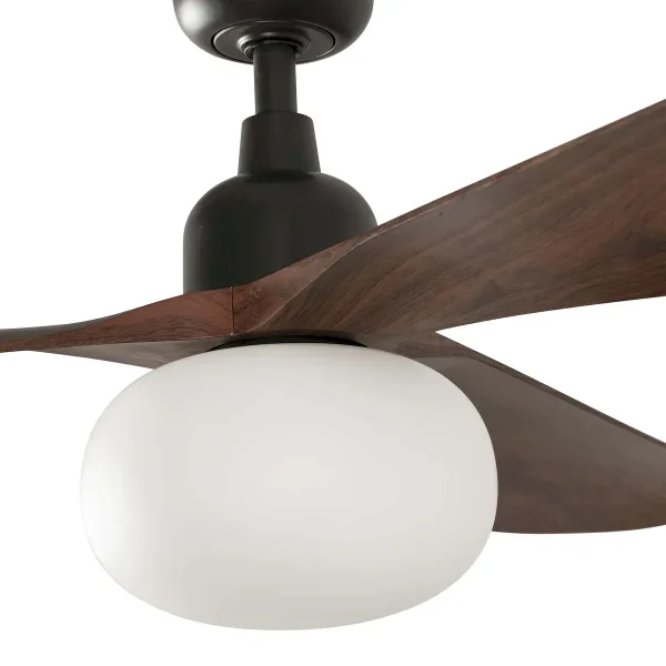 Ventilador de techo Faro Outwood L Marron Nogal Con Luz 150 cm