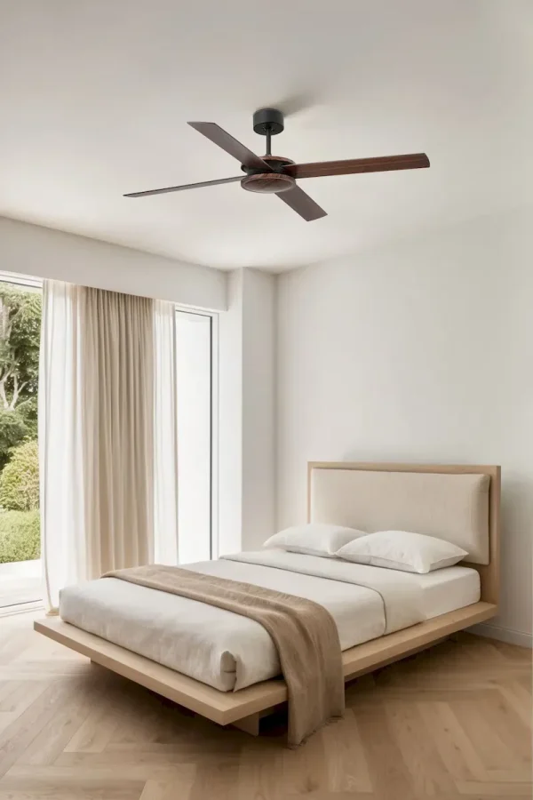 ventilador-techo-faro-polea-l-sin-luz-mando-motor-dc-marron-oscuro-nogal-33724 Ventilador Faro Polea L nogal ó marrón oscuro Sin Luz 132 cm