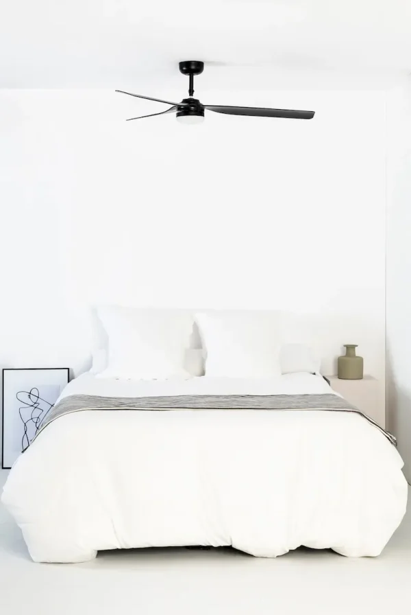 Ventilador de techo Faro Punt M Negro Luz LED 130 cm