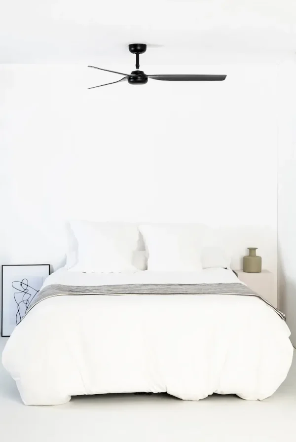 Ventilador de techo Faro Punt M Negro Negro Sin Luz 130 cm