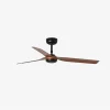 Ventilador de techo Faro Punt M Negro Nogal Sin Luz 130 cm