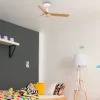 Ventilador de techo Faro Punt S Blanco Arce Luz LED 90 cm