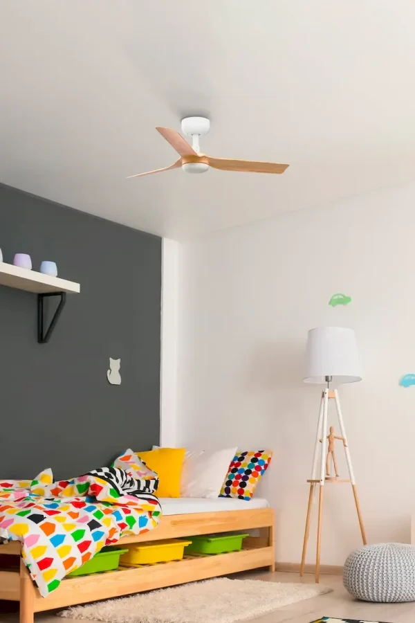 Ventilador de techo Faro Punt S Blanco Arce Luz LED 90 cm