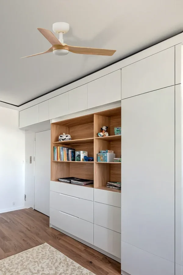 Ventilador de techo Faro Punt S Blanco Arce Luz LED 90 cm