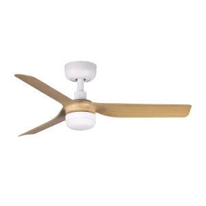 ventilador-techo-faro-punt-s-led-motor-dc-3-aspas-arce-33821-1tw Ventilador de techo Faro Punt S Blanco Arce Luz LED 90 cm