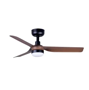 ventilador-techo-faro-punt-s-led-motor-dc-3-aspas-nogal-33823-1tw Ventilador de techo Faro Punt S Negro Nogal Luz LED 90 cm
